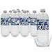 Class of 2018 Graduation Party Water Bottle Labels, 24 Count (Blue)