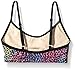 Gia-Mia Dance Girls' Big Animal Print Bra Top, Rainbow Leopard, Large