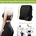 Comfom Lumbar Support Pillow for Office Chair & Car Seat - Wide Soft Home Comfort Memory Foam Cushion with Straps & Washable Cover - Lower Back Pain Relief Ergonomic Orthopedic Design (Black)