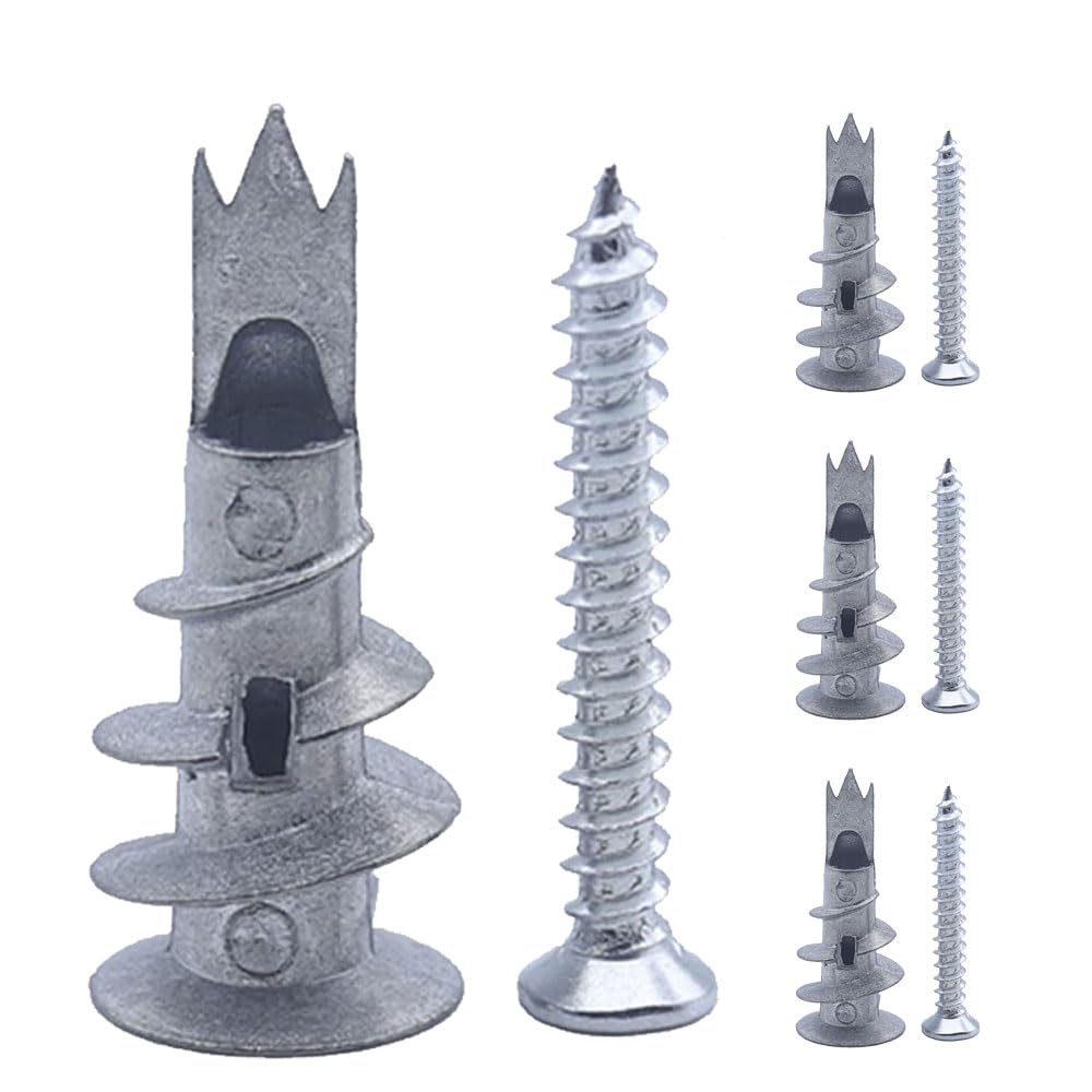 Heavy Duty Plasterboard Fixings - Zinc Alloy Wall Plugs and Screws for Drywall