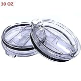 HIGHFINE Spill and Splash Resistant Tumbler Lid for Yeti Rambler and RTIC Tumblers, 30 oz, 2 Pack