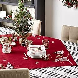DII Embroidered Holiday Table Décor Collection