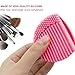 IBEET 2 PCS Cleaning Makeup Brush, Makeup Organizer,Egg Cleaner Holder Silicone Washing Brush Scrubber Board Cosmetic Clean Tools