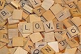 GUAngqi Wooden Scrabble Tiles Full Set Of 100, Craft, Board Games, Jewellery Making Kit