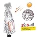 TOBWOLF 2PCS Emergency Poncho, Reversible Mylar Rescue Thermal Raincoat with One Whistle, Waterproof Heat Reflective Survival Silver Foil Blanket Great for Camping Hiking Travelingthumb 3