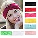 Yeshan Women and Girls Stretchable Criss Cross Twist Headband/Head wrap/Bandana/Turban/Sweat Wicking Headwear for Workout Running Yoga and Fitness,pack of 8