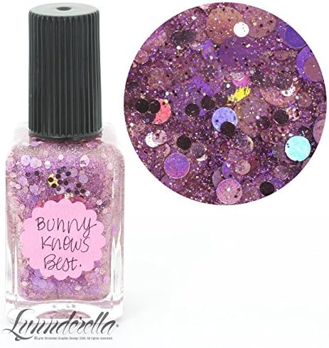 Lynnderella Limited Edition Easter Multi Glitter Pink Holographic Nail Polish—Bunny Knows Best