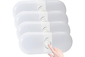 XPORTION RV Lights Interior 800 Lumen, Dimmable 12v Volt Led Lights, 180 LEDs Dome Light Fixture with ON/Off Switch Interior Lighting for Car/RV/Trailer/Camper/Boat, Warm Cool Natural Lights, 4 Pcs