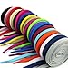 Juipniss 20 Pairs Flat Colored Shoelaces for Sneakers Skate Shoes Boots and Sport Shoes (40'' Colored)