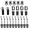 25 Pack Tactische Molle Attachments Set, YuCool Webbing Sleutelhanger, D-Ring Grimlocks, 360 Rotatie Clips, Web…