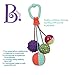 B. toys – B. baby- Rattle Ball – 4 Balls & Teething Clip -Sensory Toy with Colors Textures & Sounds – Sounds So Squeezy – 3 Months +