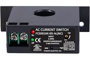 NODEHAWK AC Current Switch Transducer Input 1A-200A Switching Max 0.3A@135V AC/DC Solid Core Self-Powered （16K-SD-NC-AL）