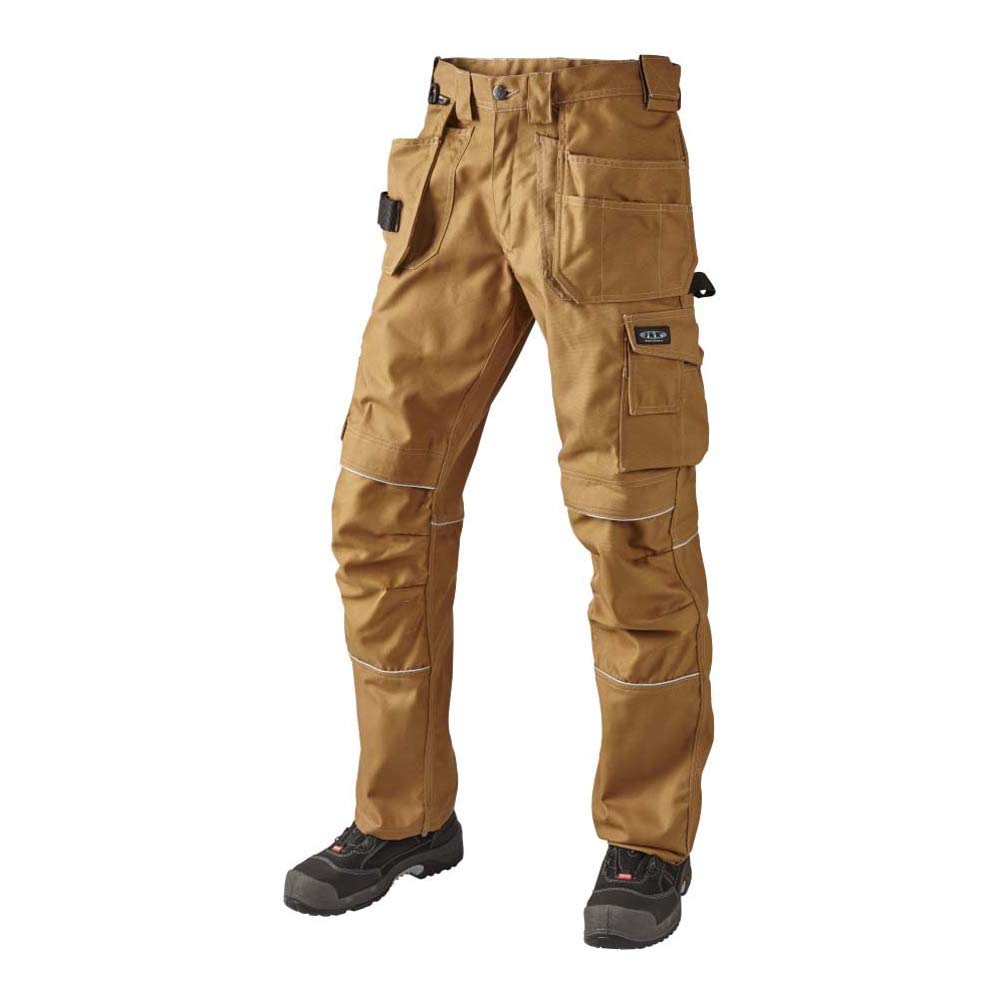 J.A.K. 150117076 Series 1501 60% Cotton/40% Polyester Trousers with Hanging Pockets, Camel, 44 R (30/32) Size