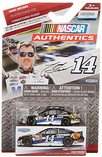 NASCAR Authentics Hard Drivers Edition Tony Stewart #14 Mobil One 1 Tracker Boats Bass Pro Chevy 1/64 Scale Diecast Includes Collector Box