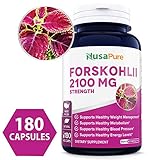 Pure Forskolin 2100mg Per Veggie Caps - 180 Capsules (Non-GMO & Gluten Free) - Weight Loss Fuel - Belly Buster Fat Burner - The Stronger The Better
