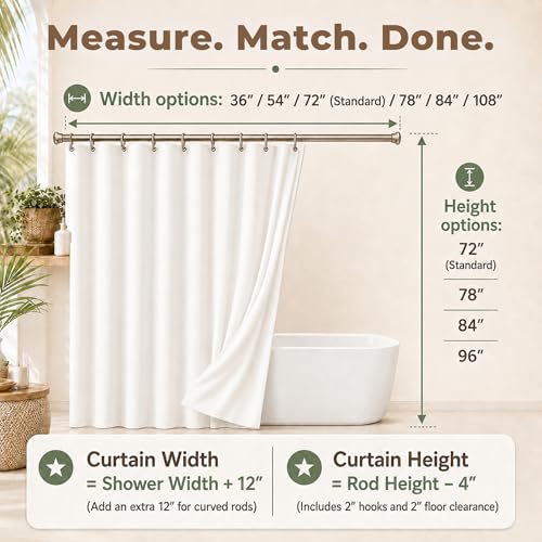 White Boho Fabric Shower Curtain 72 x 72 Inches, Modern Shabby Chic Textured Tufted Chevron Striped Minimalist Cloth Bathroom Shower Curtain