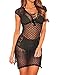 Shawhuwa Womens Sexy Lace V Neck Bikini Cover up Beach Dress Swimwear (X-Large, Black)