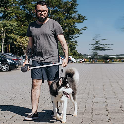BRVYPZ Retractable Dog Leash BRZYPZ AutoBrake Dog Leash， 360°Tangle Free Design，16 ft Nylon Reflective Tape， W/ One Touch Black 001 Smart dog belt 001
