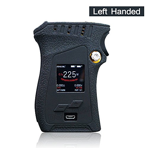 DSC-Mart Texture Case for SMOK MAG 225W TC BOX MOD Left Handed Protective Silicone Skin Rubber Cover Sleeve Wrap Gel fits MAG 225W Starter Kit (Black)