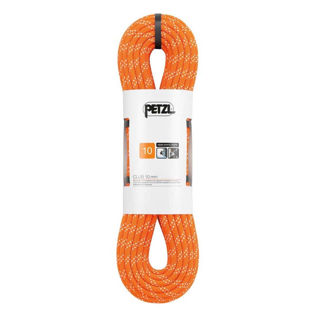 Petzl Club Rope 10 mm 70 m Orange Semi-static Adult Unisex One Size