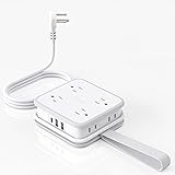 NTONPOWER Flat Plug Power Strip - 8 Widely Outlets