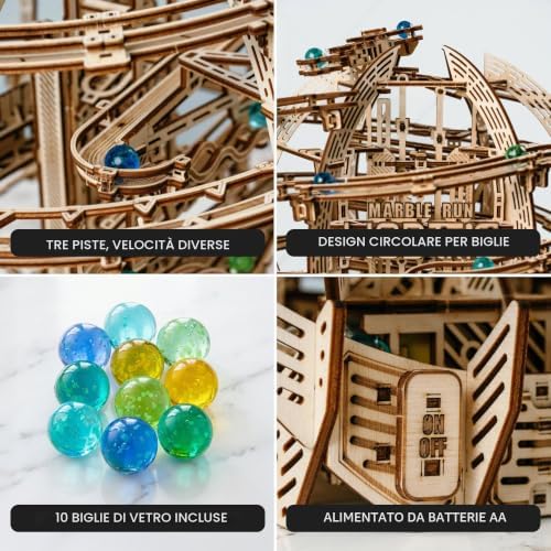 Gravity Marble Puzzle 3D di Legno per Adulti da Costruire
