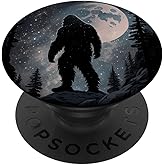 Bigfoot Yeti Sasquatch Stars Moon Starry Night PopSockets Adhesive PopGrip