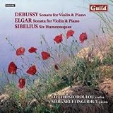 VIOLIN MUSIC BY DEBUSSY ELGAR SIBELIUS             image