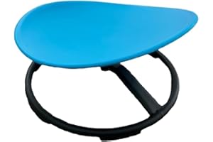Giggle & Play Kids Swivel Chairs, Sensory Spinning Chair, Body Balance Physical Therapy Equipment, Autism Swivel Chairs, Montessori Carousel Spinning Toy Chair - 360° Sit and Spin - Assembled (Blue)