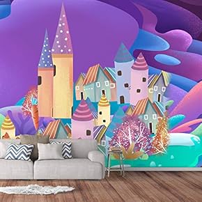Wall Murals for Bedroom Dream Castle Large Removable Wallpaper Peel and Stick Wall Stickers - 66x96 inches