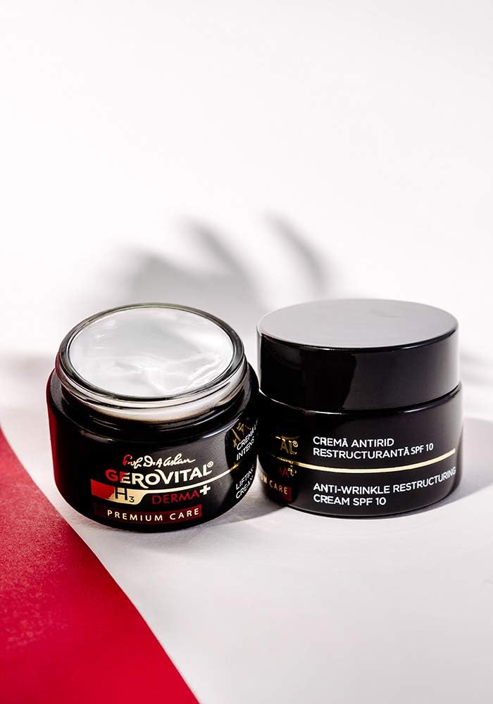 Gerovital H3 Derma+ Premium Care Anti-Wrinkle Face Cream SPF 10, Anti-Ageing Moisturising Cream, Firms & Restores Elasticity - Image 5