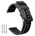 Olytop Compatible Galaxy Watch Active2 44mm 40mm Bands/Galaxy Watch 42mm Band & Vivoactive 3 Bands, 20mm Premium Nylon Sport Strap Wristbands for Garmin Vivoactive 3 /Ticwatch E Smartwatch - Black