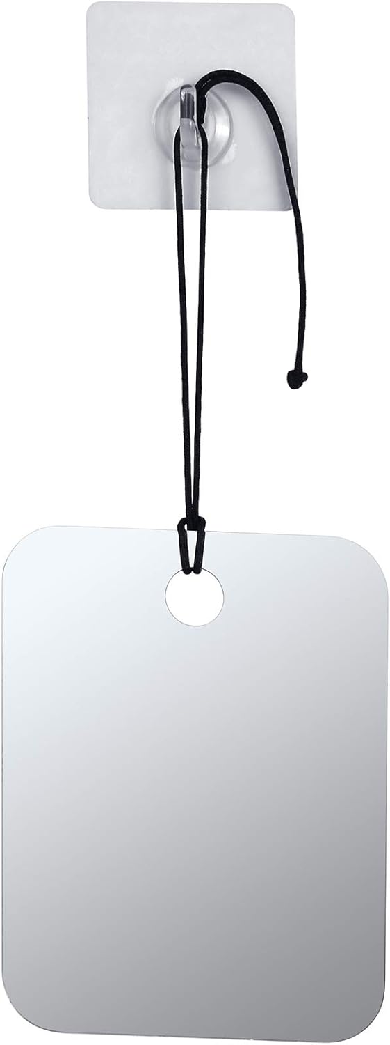 CozyCabin Anti-Fog Shower Mirror, Portable Fogless Shaving Mirror for Bathroom -
