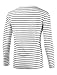 uxcell Men's Striped T Shirt Crew Neck Long Sleeve Casual Cotton Pullover Tee Top Black and White 42