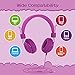 AILIHEN HD850 Kids Headphones Mic&Music Sharing Port, Volume Limited On-Ear Wired Headset Boys Girls Teens Children Toddler(Purple)