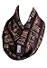 Etwoa's Bookshelf Infinity Scarf and Loop Scarf, Brown, Large