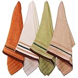 Bluestar Organic Bamboo Washcloths, 4 Piece Soft Absorbent Face-Hand Towels, 12