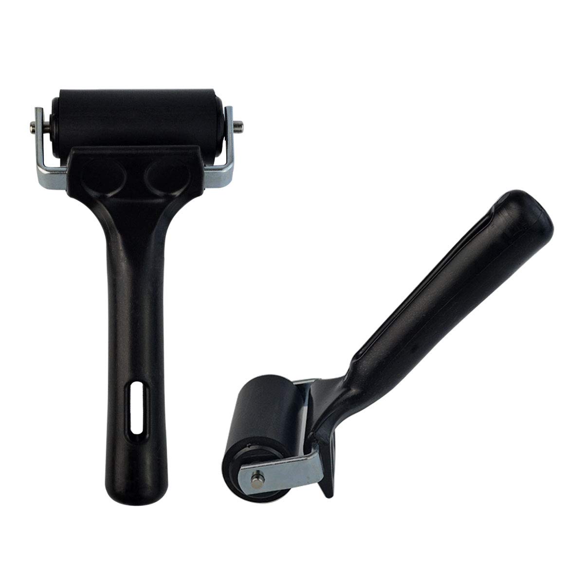 Poualss Tape Roller 4.6 inch, 2.7 inch, 2PCS Rubber Roller for Printmaking Wallpapers Stamping Gluing Application