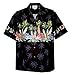 Pacific Legend Men's Old Time Woodie Surfboard Hawaiian Shirt Black XL