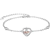 Palpitate Sister/Besties Bracelets for Women 925 Sterling Silver Friends Bracelet Friendship Jewelry Birthday Christmas Gifts for Women BFF