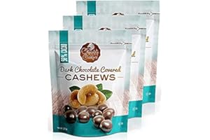 NATURE'S GARDEN Chocolate Orchard Dark Chocolate Covered Cashews – Premium Dark Chocolate, Cashew Treat, Indulgent Snack, No Trans Fat – 6oz Bag (Pack of 3)