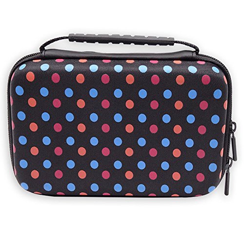 Soyan Hard Carrying Case for Nintendo New 3DS XL and 2DS XL, 16 Game Card Holders, with Carry Handle (Polka Dots) (Best Dsi Girl Games)