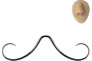 6ixGosh 14G/16G Mustache Septum Ring, 316L Surgical Steel Septum Mustache Nose Ring Piercing Jewelry, Septum Piercing Hanger