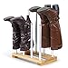 INNOKA 4 Pairs Boot Rack Organizer, Standing Wooden & Aluminum Storage Holder Hanger For Riding Boots, Rain Boots, Shoes - Easy to Assemble, Space-Saving, Keep Boots In Shape