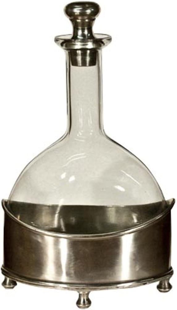 Pewter & Glass Wine Decanter with Bottle Stopper Amazon.co.uk Kitchen & Home