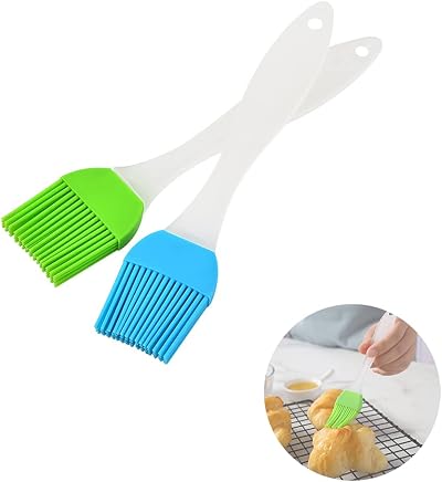 CCLKHY 2 Pcs Silicone Pastry Brush Set, Oil Basting Brush for Baking & Grilling