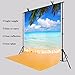 FUERMOR Background 5x7ft Blue Sky White Clouds Sea Beach Photography Backdrop Vacation Photo Props Room Mural HUIFU052