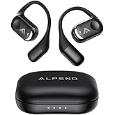 Alpsnd Joy Open-Ear Headphones, Wireless Bluetooth 5.4 Earbuds, Over-Ear Around-Ear Earhook, Sports Fit for Running & Workouts, ENC Clear Calls, HD Sound, App EQ, 40H Battery, IPX4 Sweatproof, Black