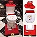Christmas Decorations Happy Santa Toilet Seat Cover and Rug Set for Bathroom by GIM (Santa Claus)
