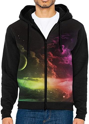 Men's Full Zip Hoodie Trippy Outer Space Hooded Sweatshirt